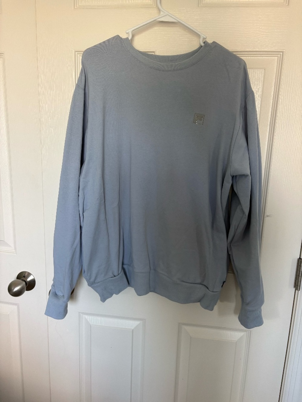 Fila Men's Heritage Crewneck Sweatshirt - Light Blue Pastel Long Sleeve Pullover